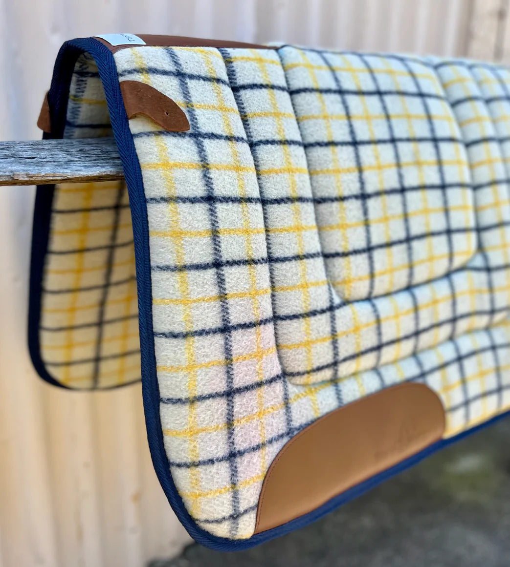 Toprail Kersey Wool Saddle Pad with Checkered Design