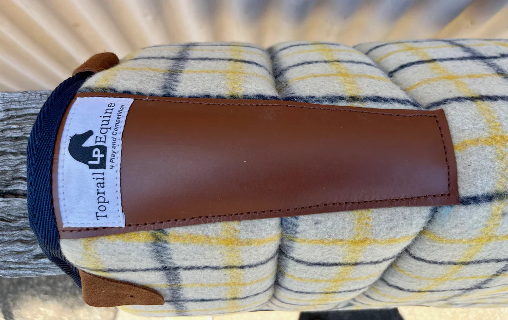Toprail Kersey Wool Saddle Pad with Checkered Design