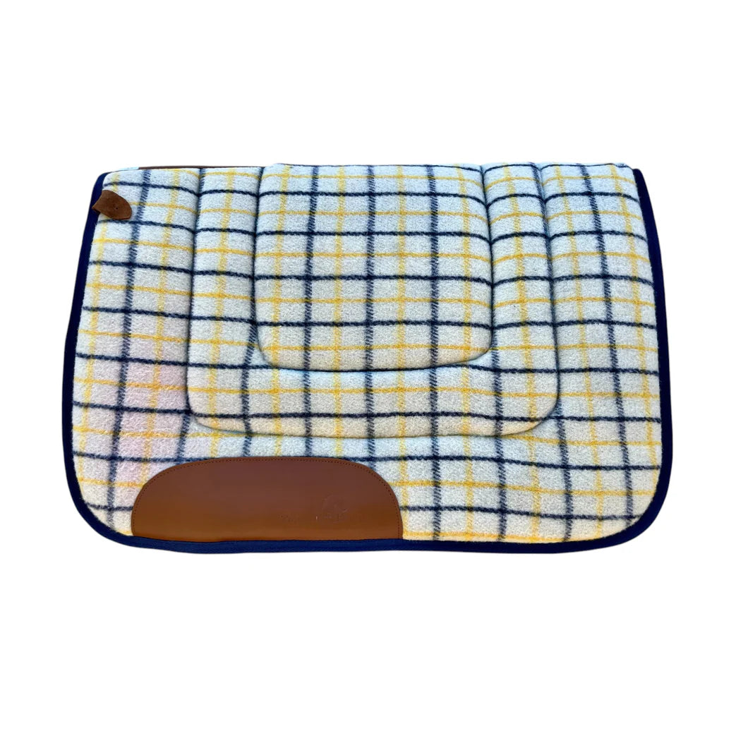 Toprail Kersey Wool Saddle Pad with Checkered Design