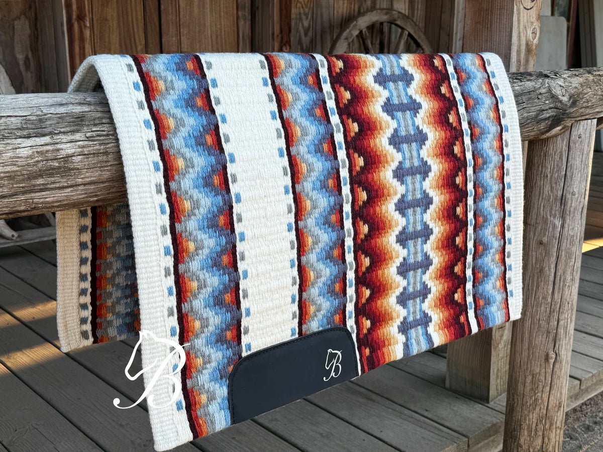 Bentley Pad - Whiskey Rusted Blue White Base