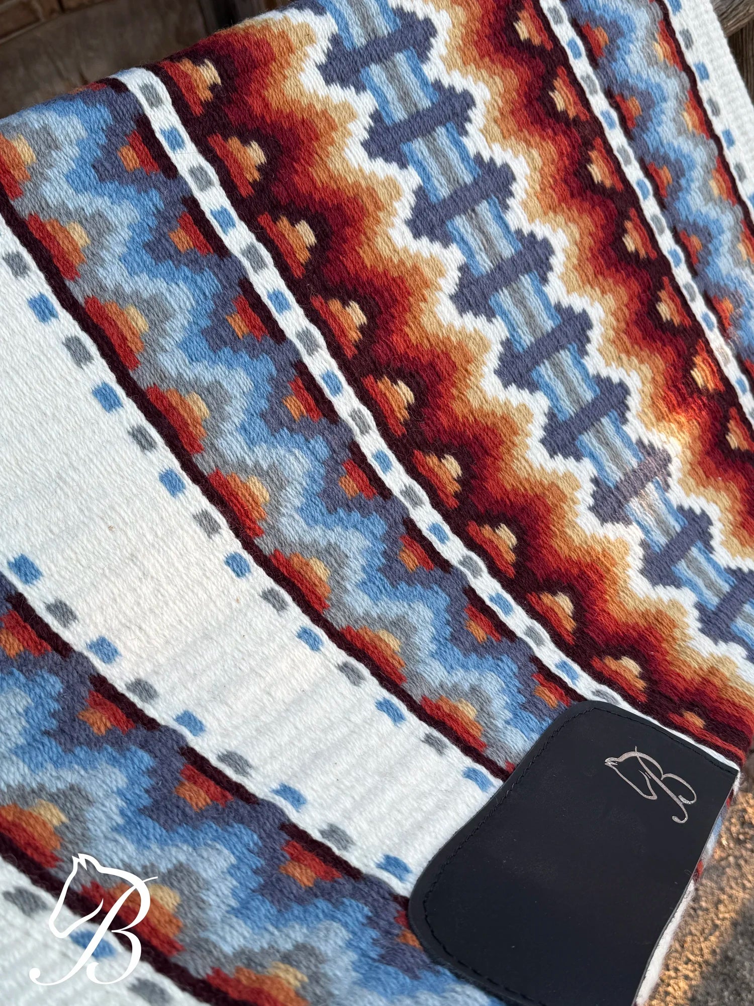 Bentley Pad - Whiskey Rusted Blue White Base