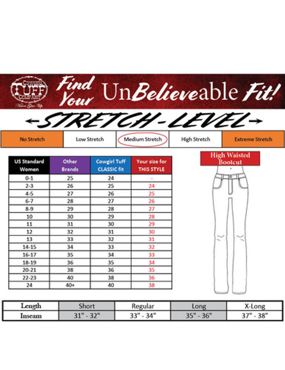 Cowgirl Tuff Ladies Platinum Boot Cut Jeans - Christmas Sale