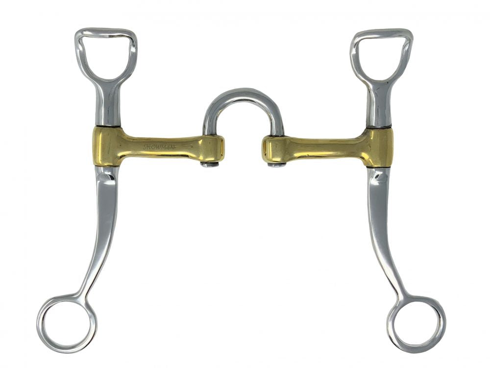 Showman Stainless Steel Long Shank Western Bit with Ported Mouth