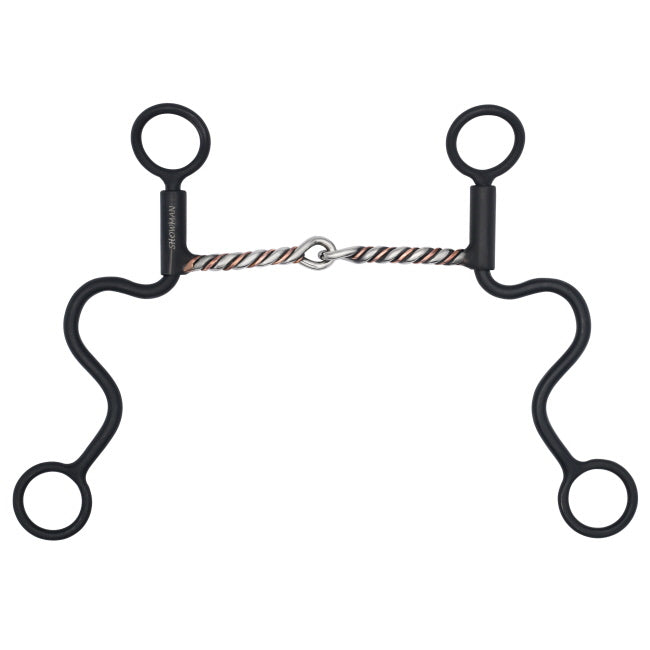 Showman Long Shank Copper Twisted Single Jointed Bit