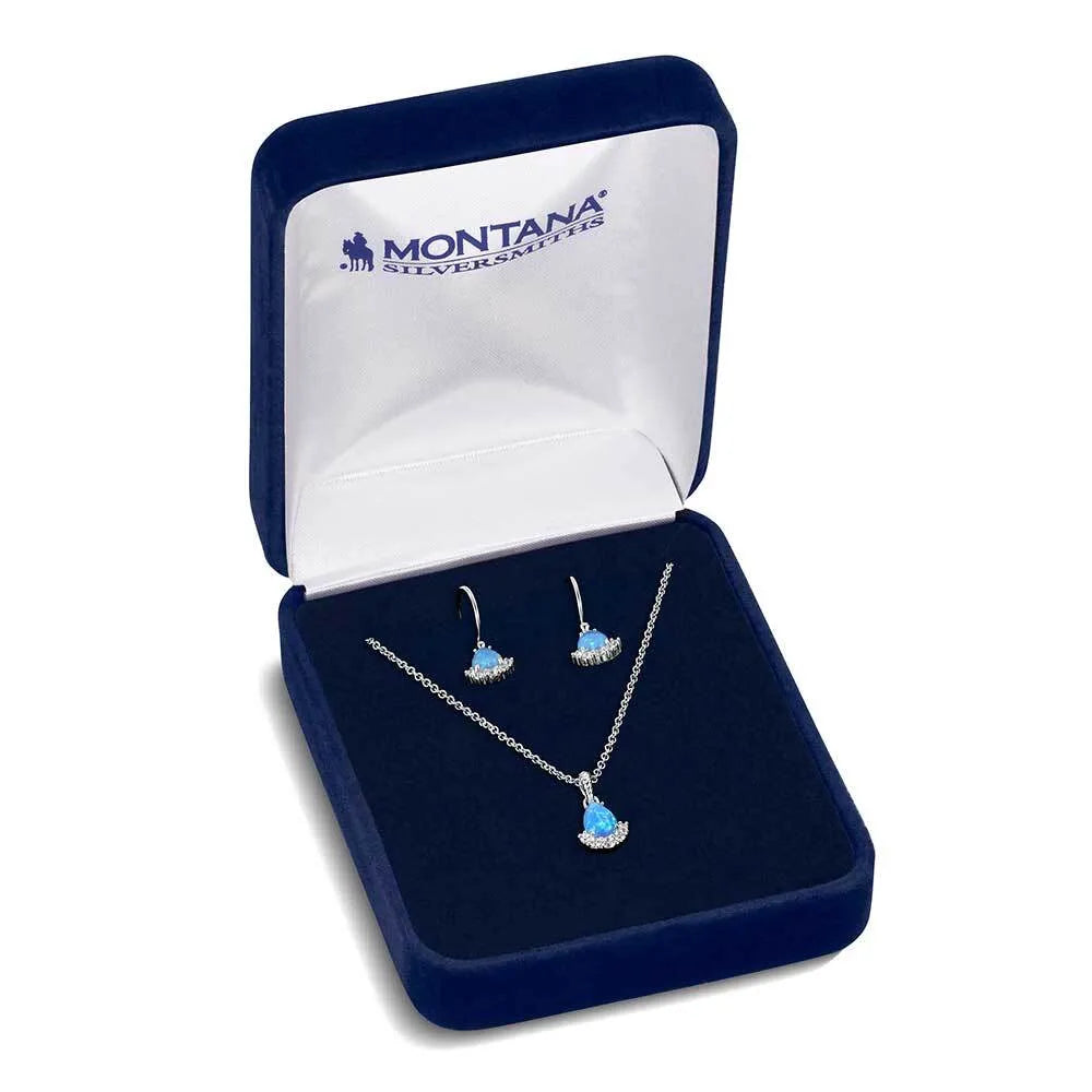 Montana Silversmith Blue Opal Flare Jewellery Set