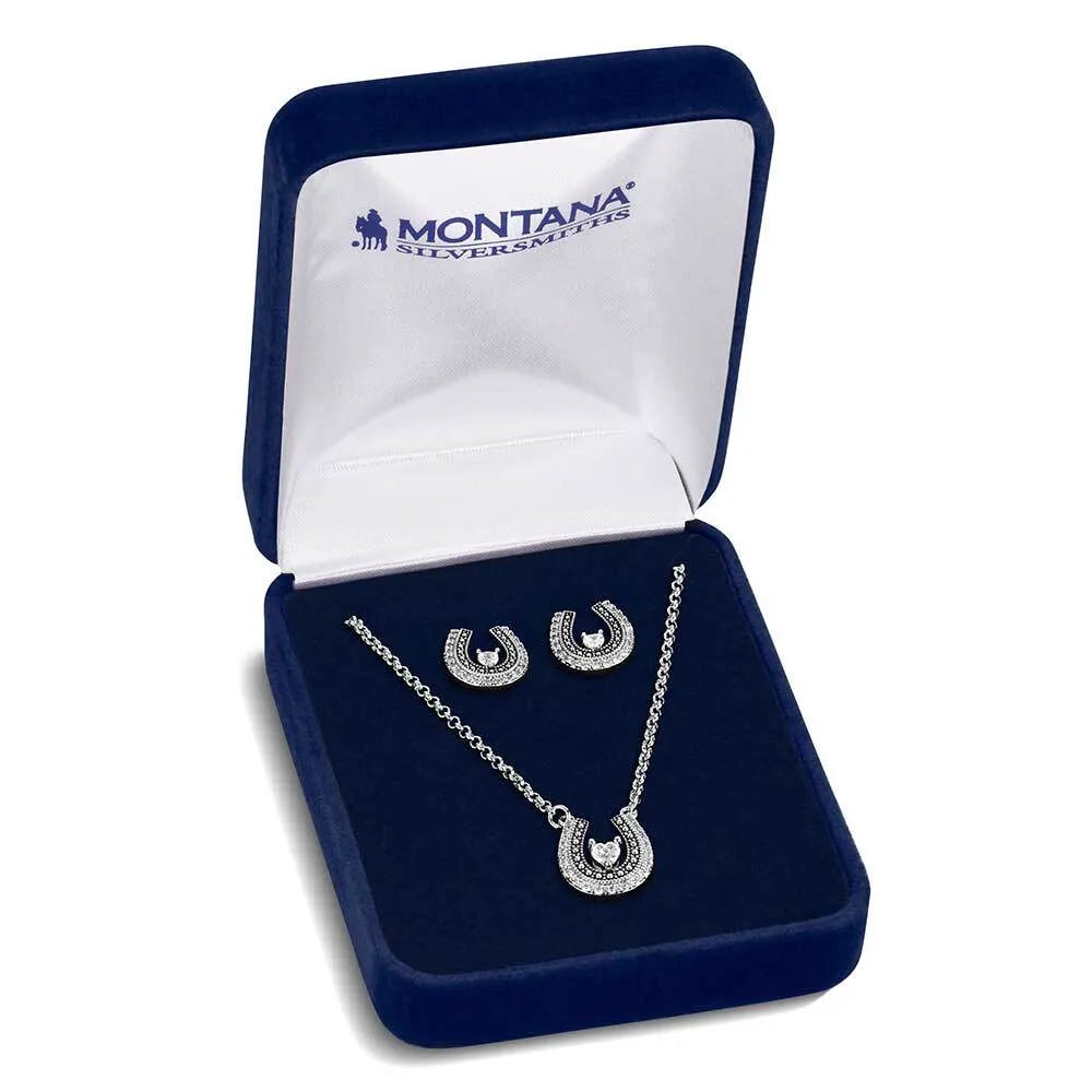 Montana Silversmiths Lovely and Lucky Horseshoe Jewellery Set