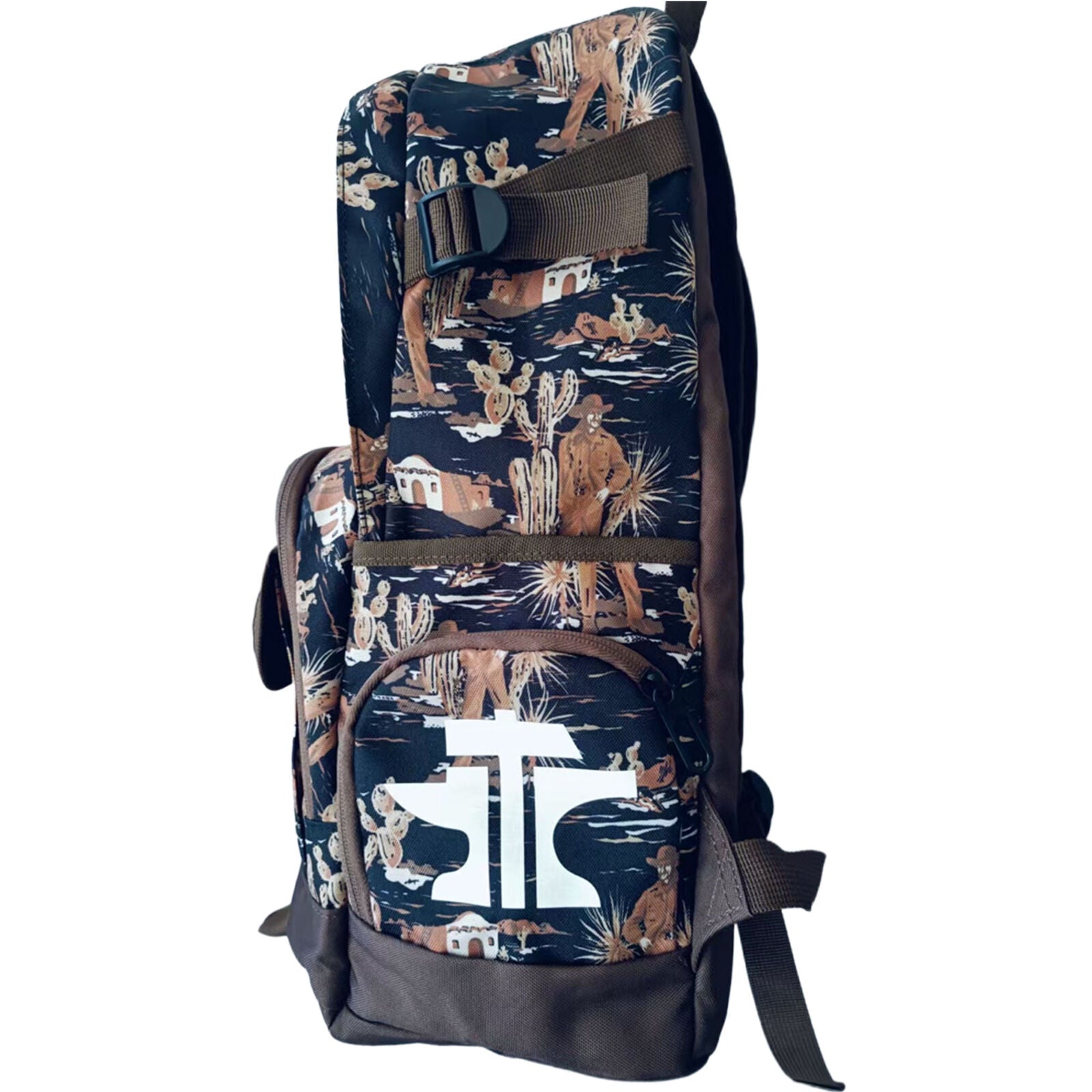 Tin Haul Backpack Brown Western Scene