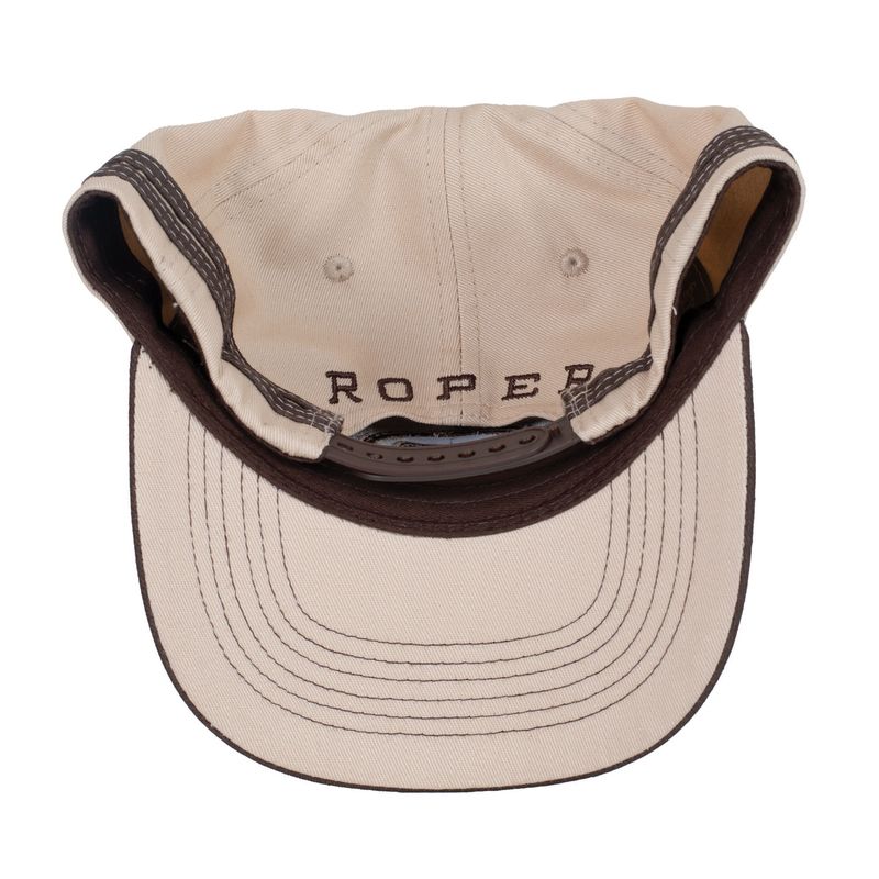 Roper Cap Logo Chocolate Stone | Saddleworld Ipswich | Country Clothing | Caps