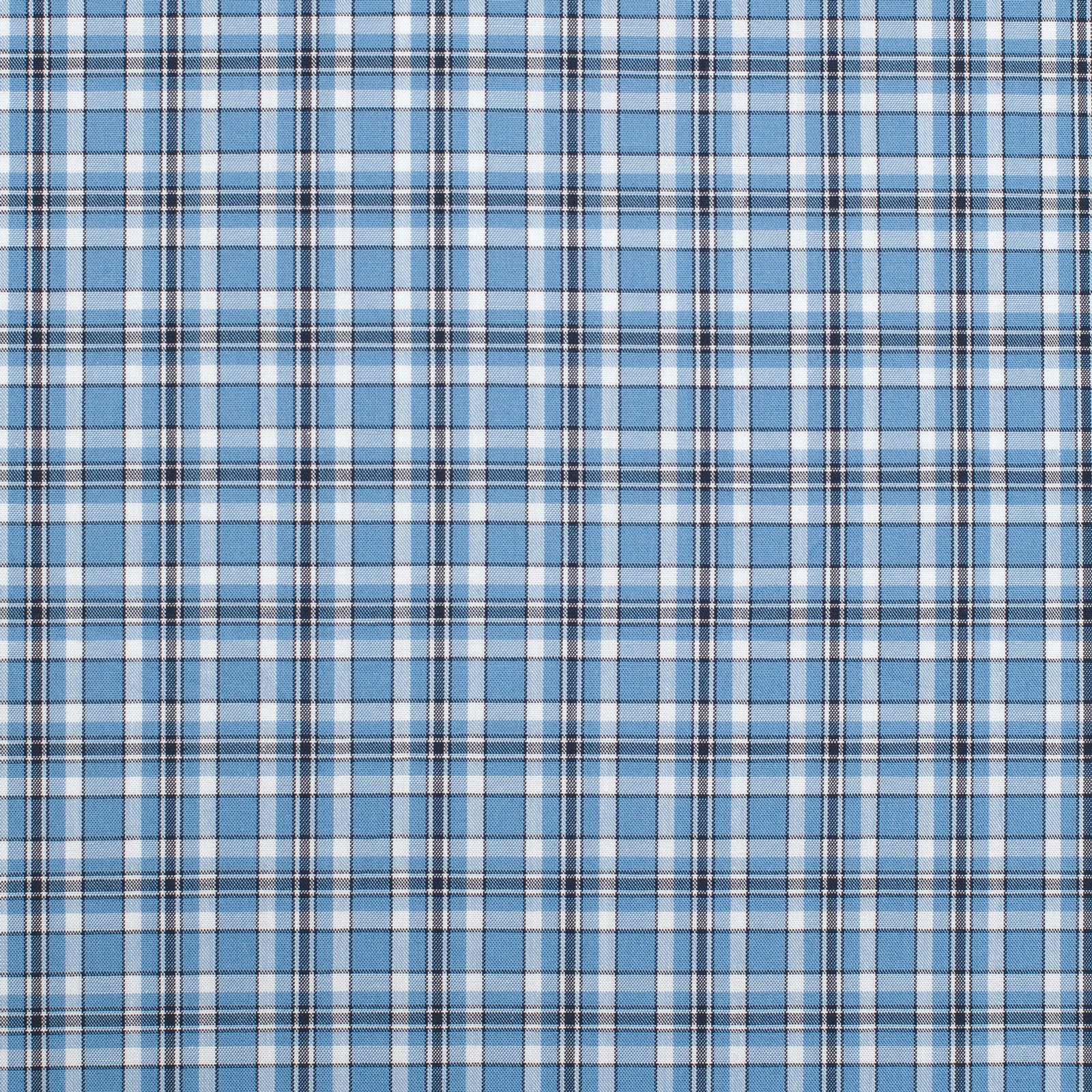 Just Country Bys Brayden Half Button Print Workshirt Marine Blue Navy and White Plaid | Country Clothing - childrens shirt | saddleworld Ipswich