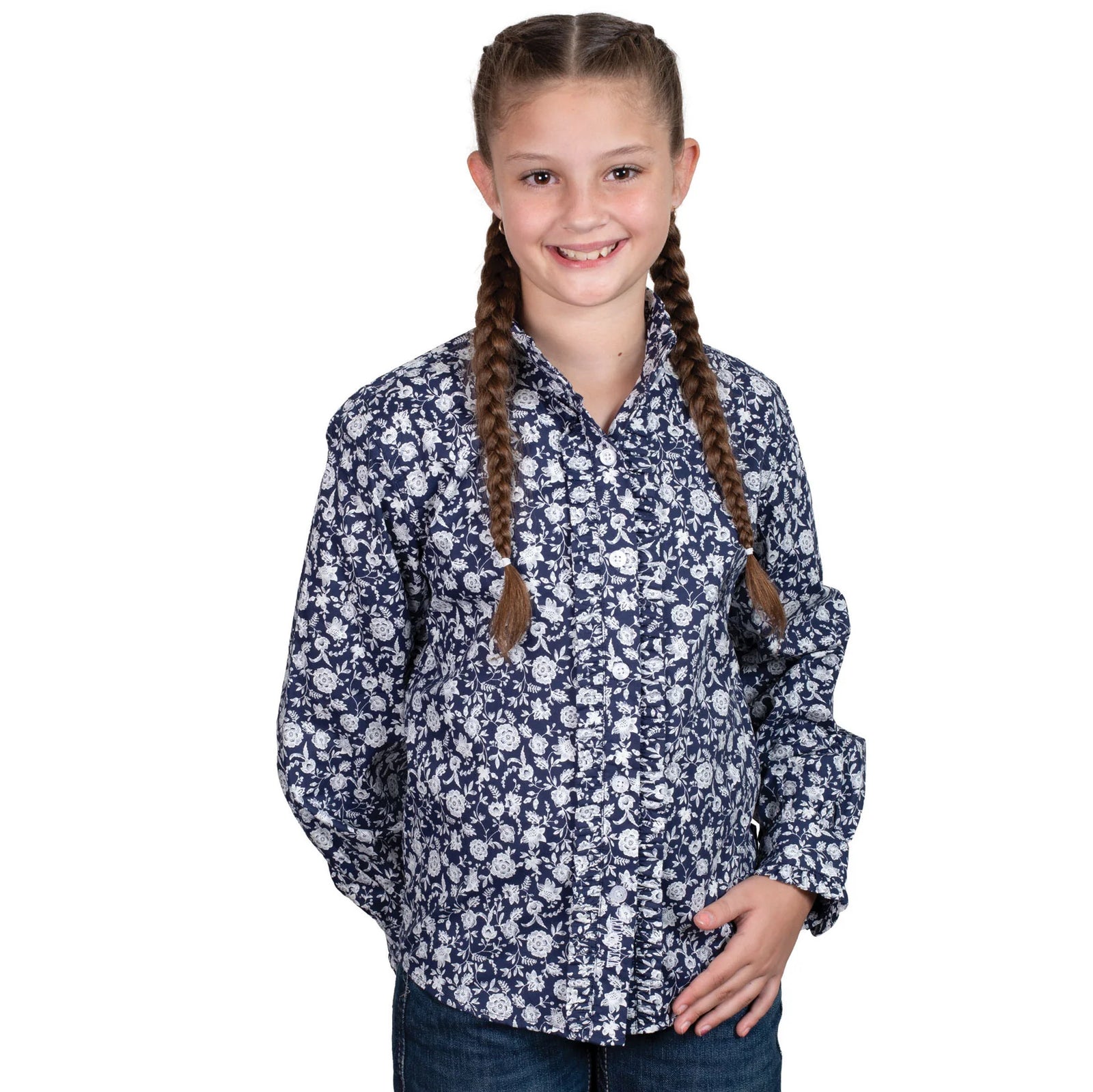 Just Country Girls Gracie Frills Full Button | Country Clothing - Childrens Clothing | Saddleworld Ipswich