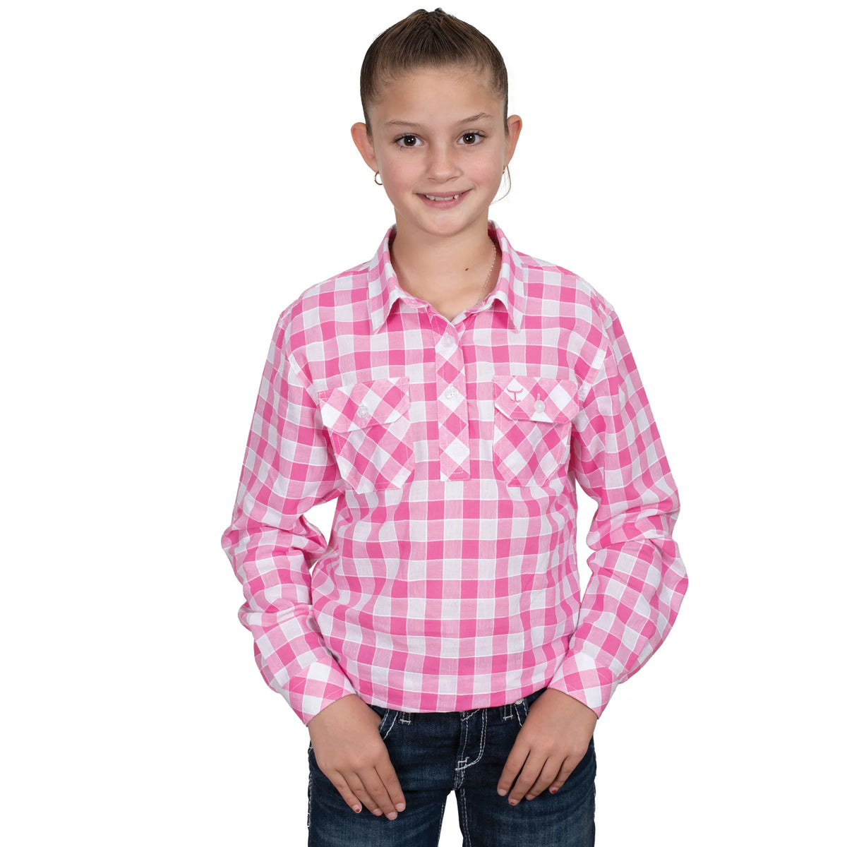 Just Country Wmns Harper Half Button | Country Clothing - Childrens Clothing | Saddleworld Ipswich