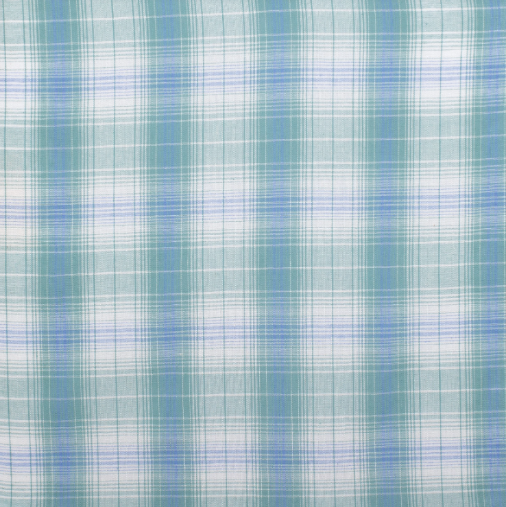 Just Country Wms Abbey Full Button Print Workshirt Riviera Blue and Sea Green Plaid | Country Clothing - Ladies Shirt | Saddleworld Ipswich