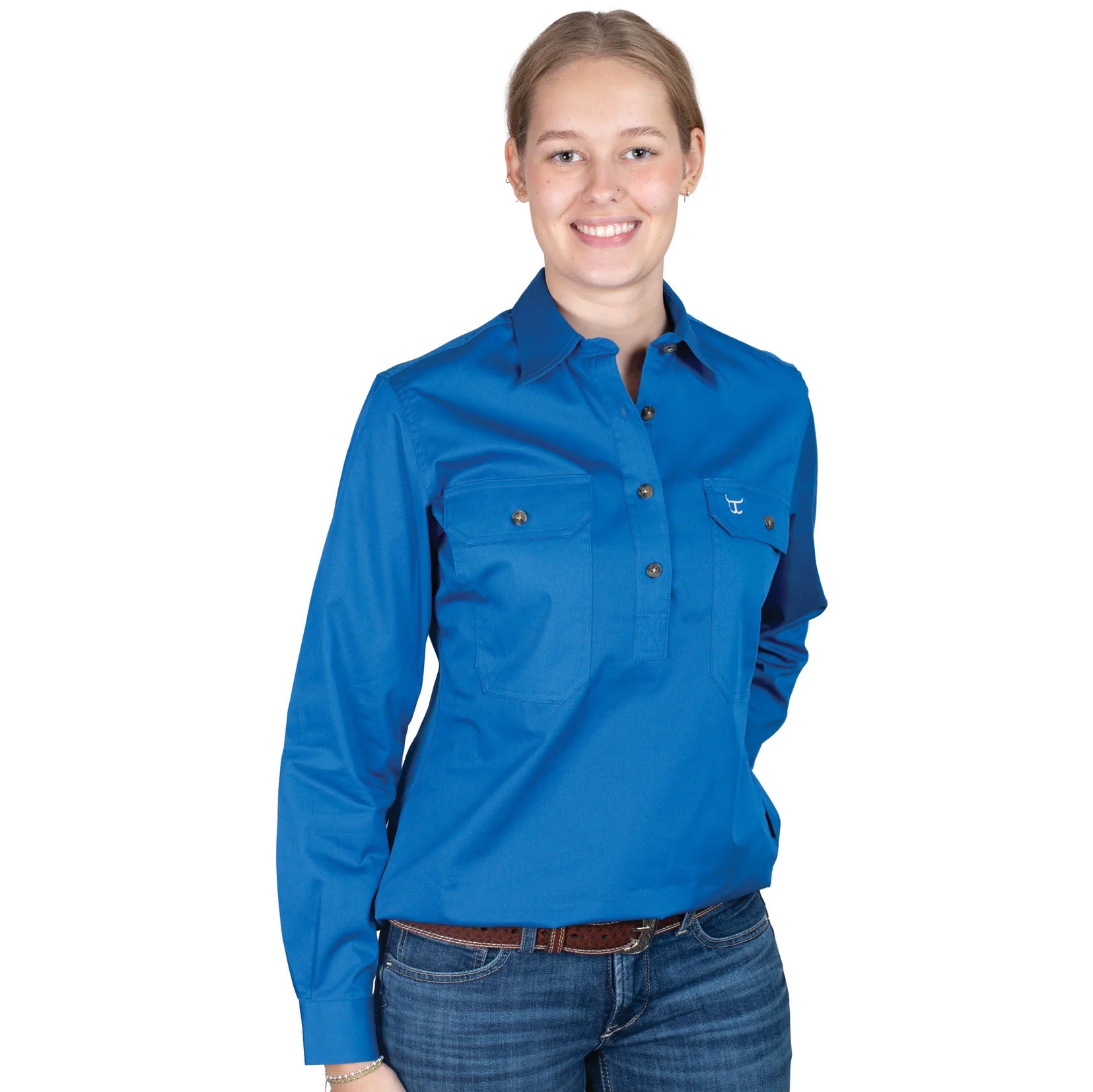 Just Country Wms Jahna Workshirt | Country Clothing - Ladies Shirts | Saddleworld Ipswich