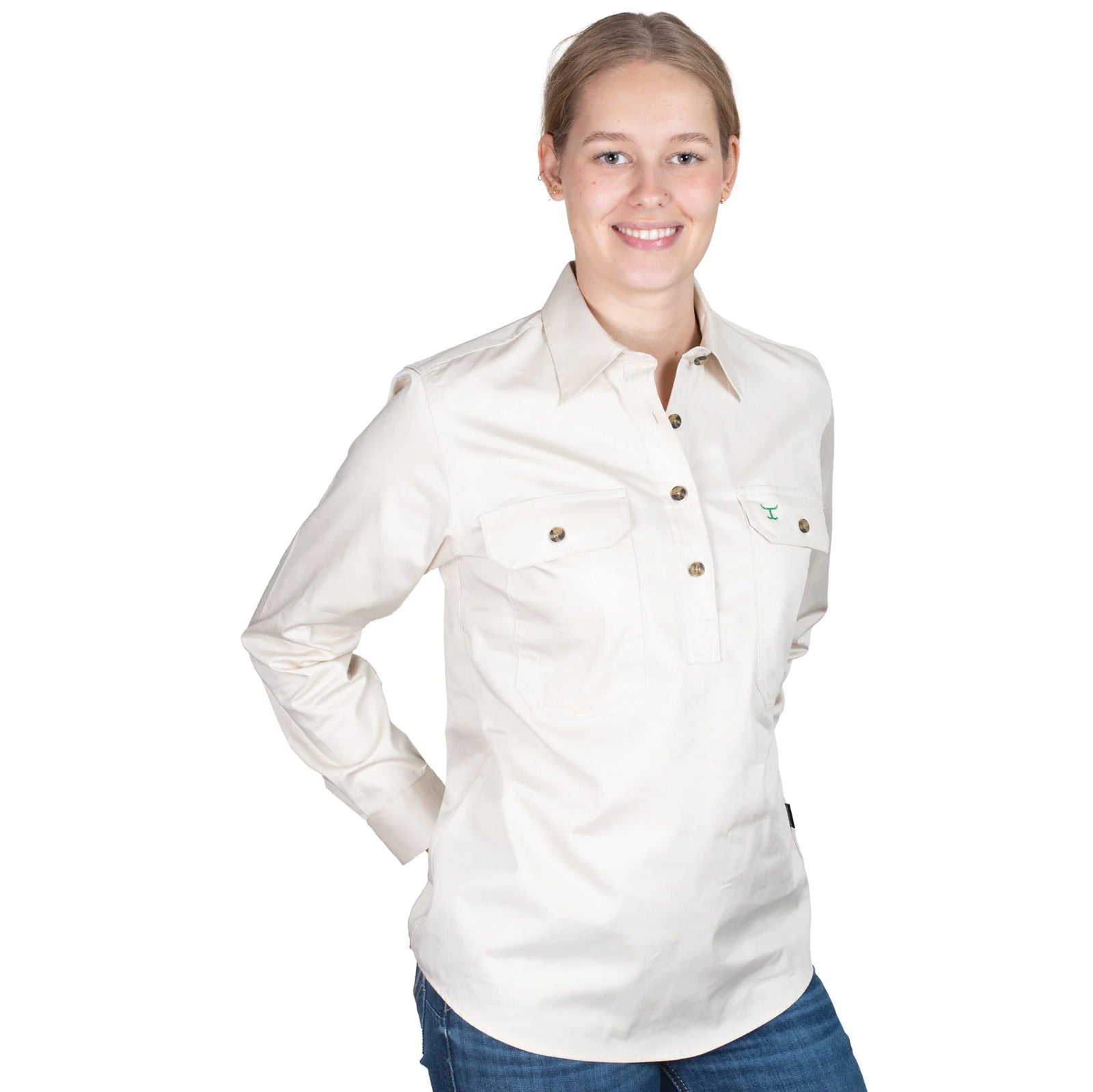 Just Country Wms Jahna Workshirt | Country Clothing - Ladies Shirts | Saddleworld Ipswich
