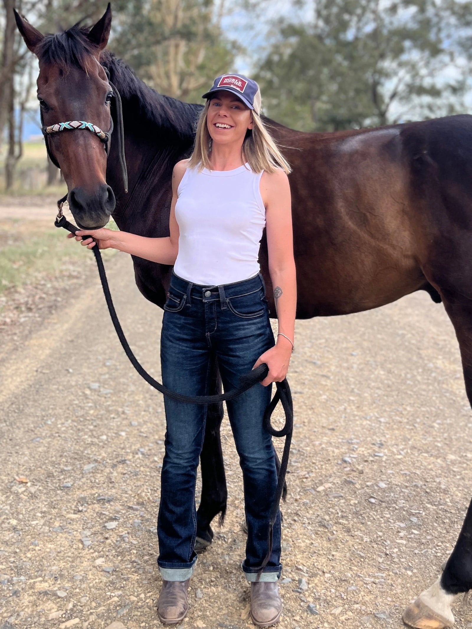 Justin A2 Womens 1879 High Rise Boot Cut Jean