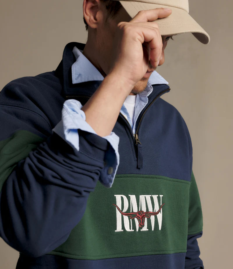 RM Williams Heritage Panel Qtr Zip