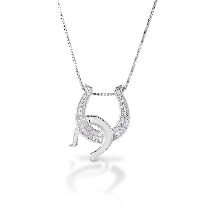 Kelly Herd Clear Double Horseshoe Necklace | Giftware - Jewellery | Saddleworld Ipswich