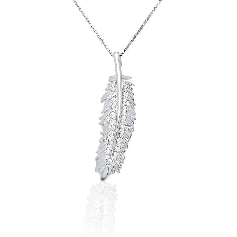 Kelly Herd Necklace Shimmering Feather - Sterling Silver | Giftware - Jewellery | Saddleworld Ipswich