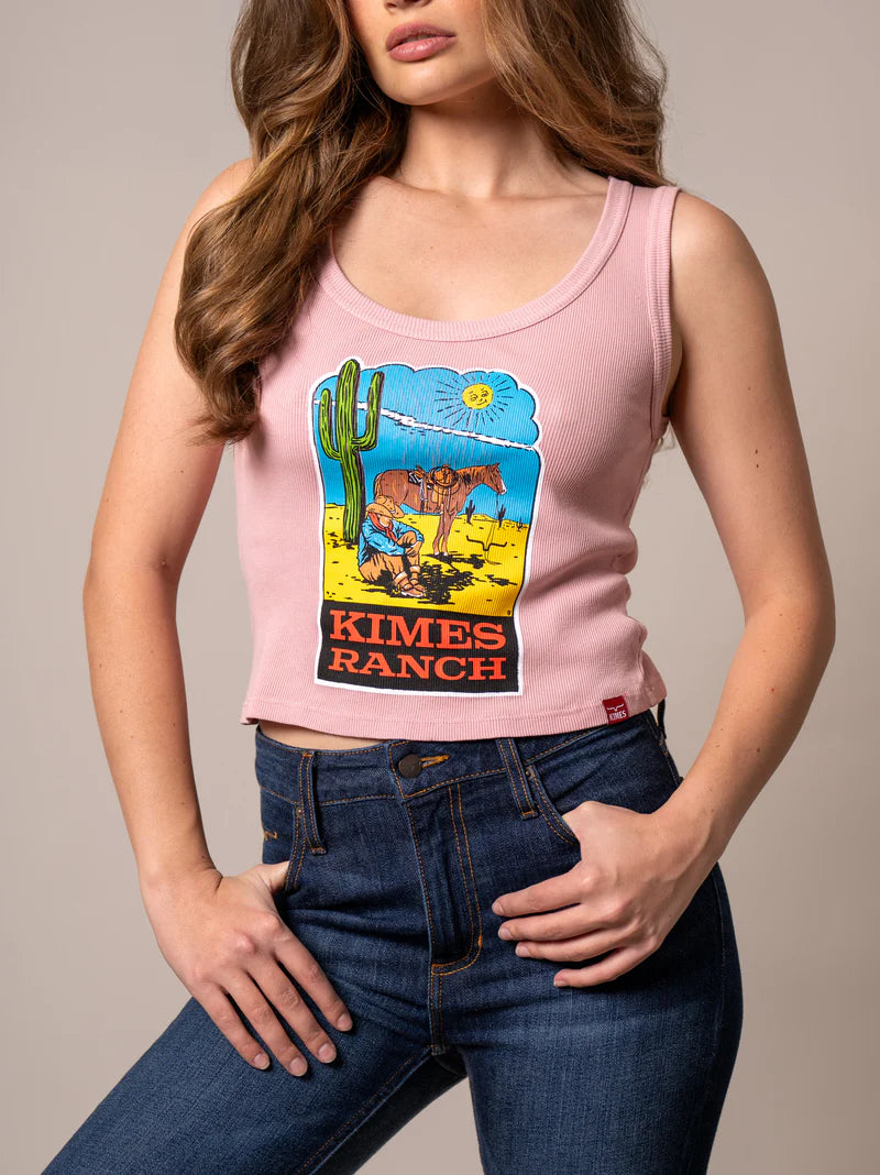 Kimes Ranch Wmns Lucky B Dusty Path Crop | Ice Blue | Cropped T-Shirt | Saddleworld Ipswich |
