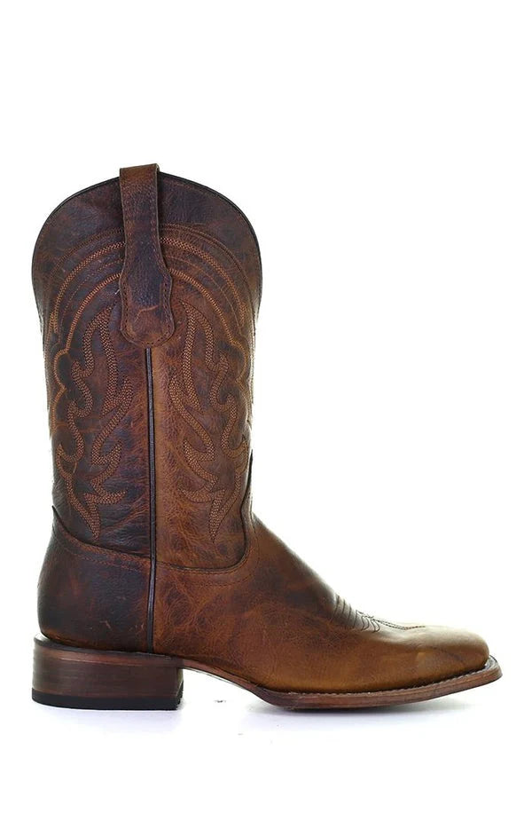 Circle G Mens Embroidered Wide Square Toe