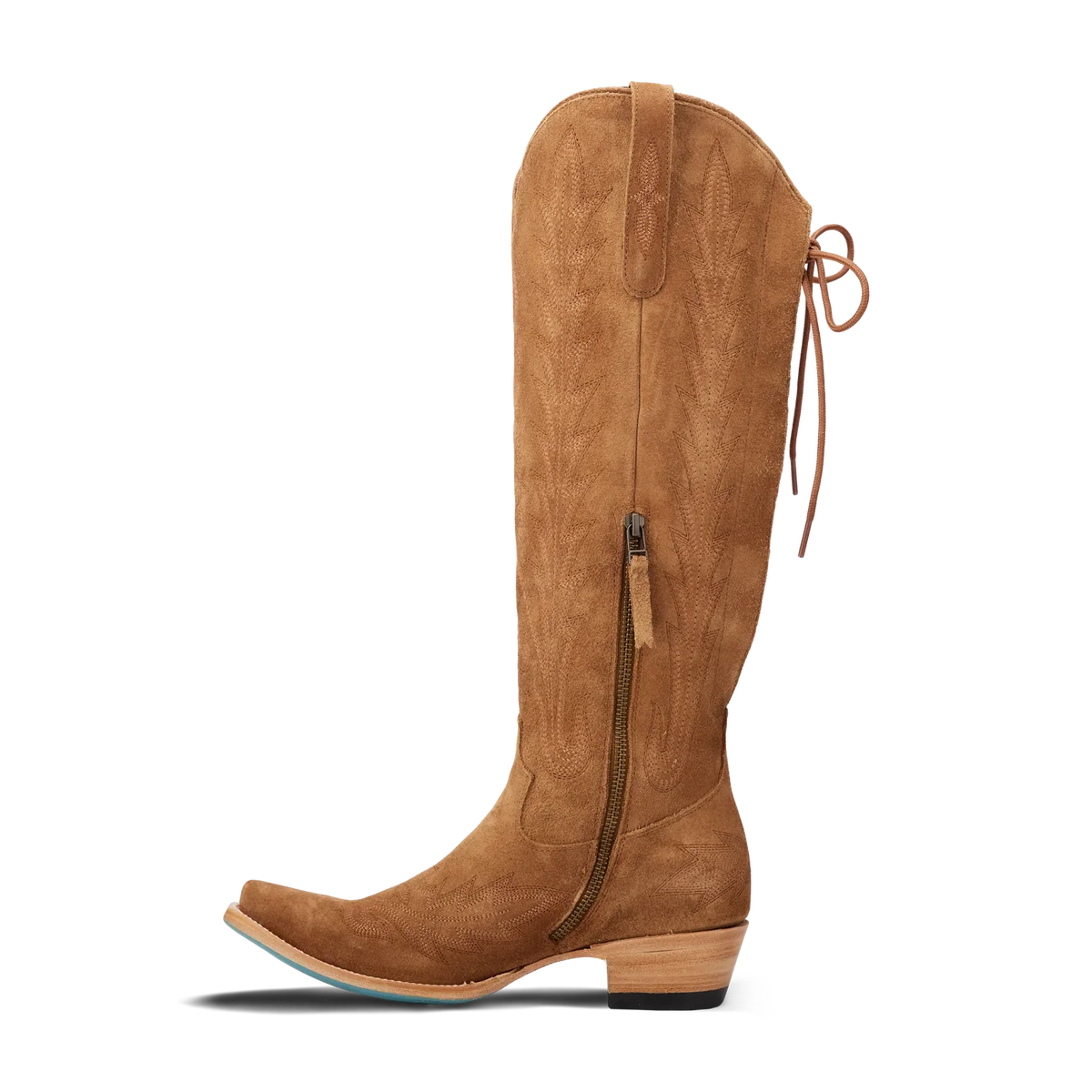 Lane Boots Lexington Knee High Corset - Toffee Suede | Boots - Lane Boots | Saddleworld Ipswich