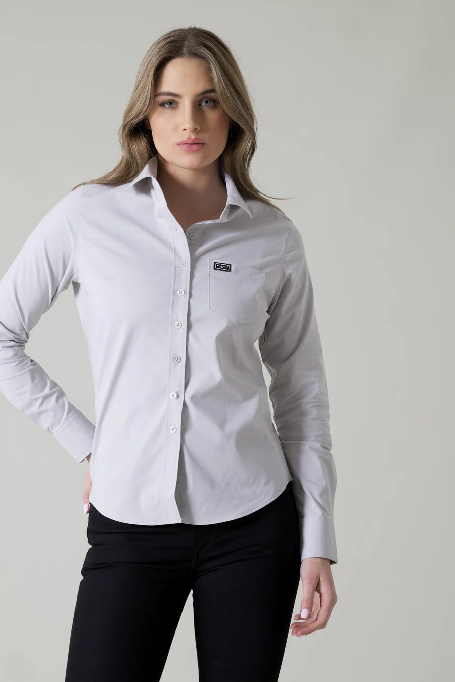 Kimes Ranch Wmns Linville Shirt Silver