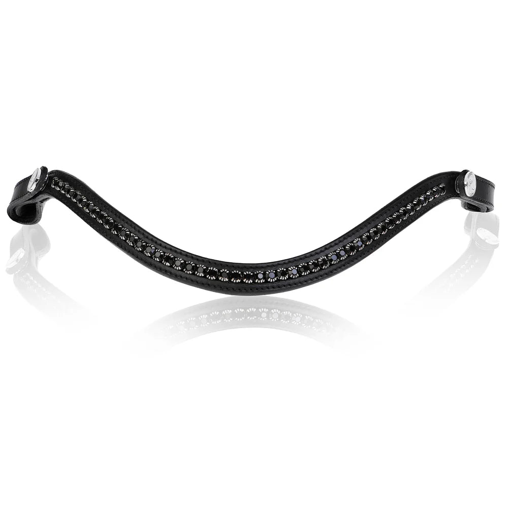 Lumiere Black Swarovski Browband