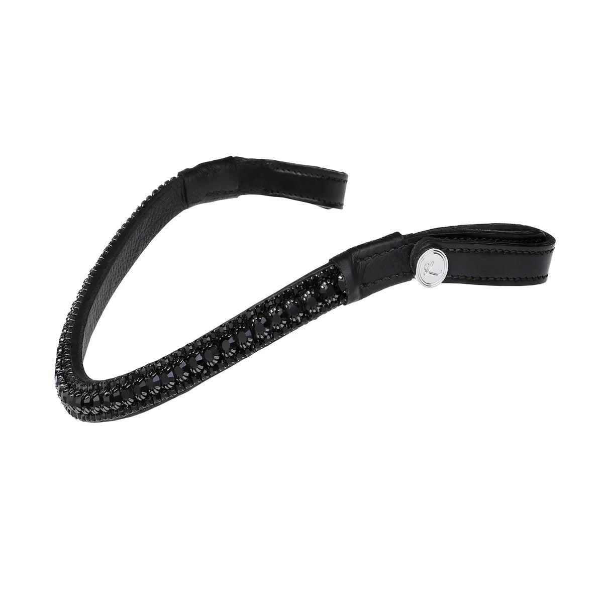 Lumiere Black Solitaire Crystal Browband