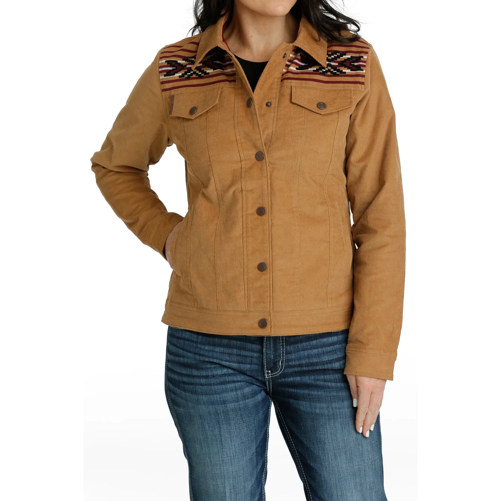Cinch Ladies Brown Corduroy Trucker Jacket - Winter Black Friday Sale