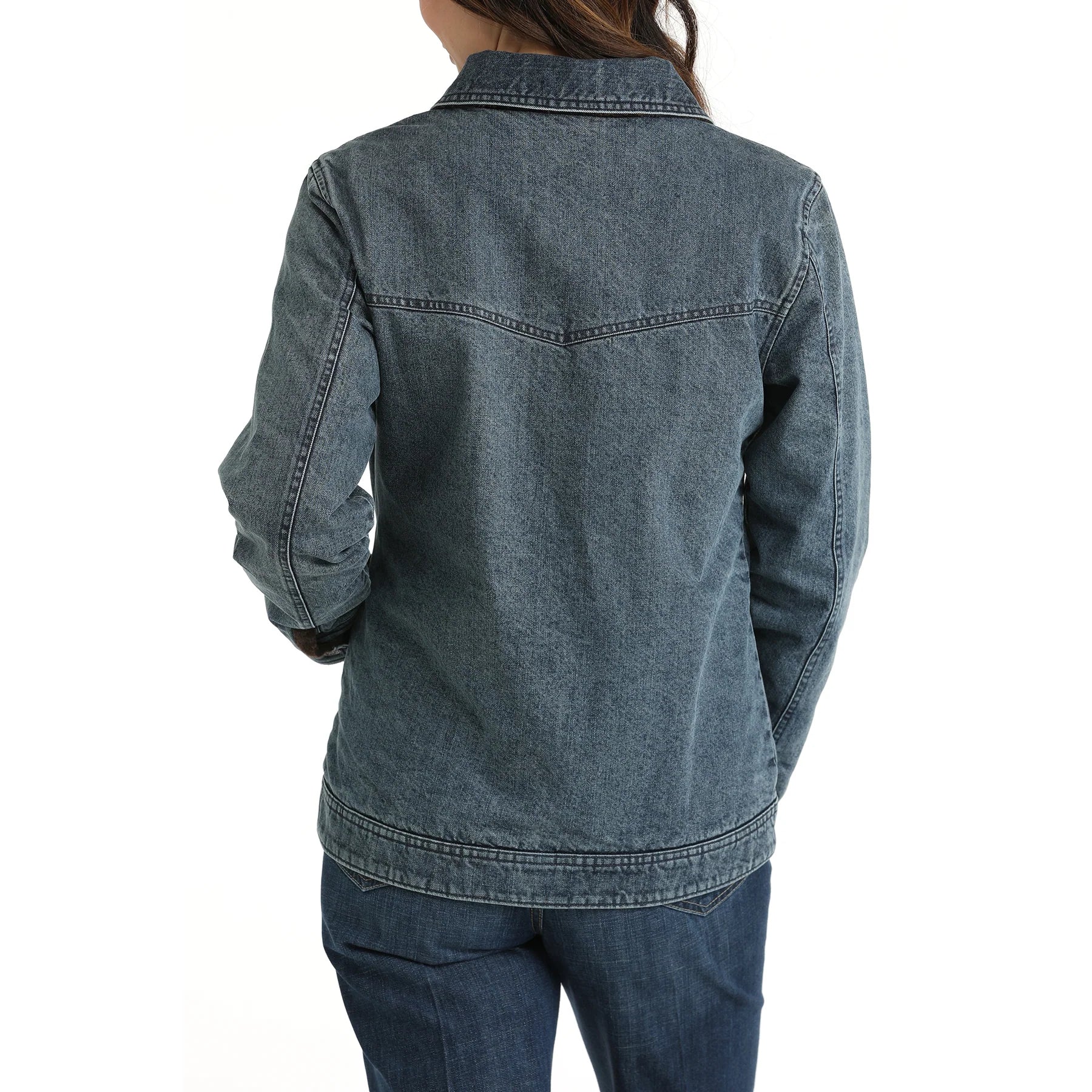 Cinch Ladies Reversible Trucker Aztec Indigo Denim Jacket - Winter Black Friday Sale