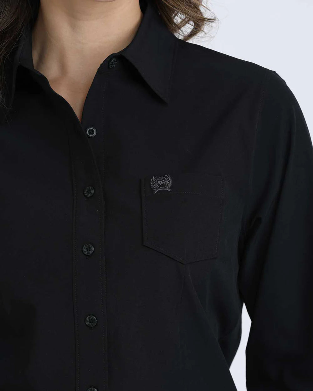 Cinch Wmns Solid Arenaflex Button Down Western Shirt