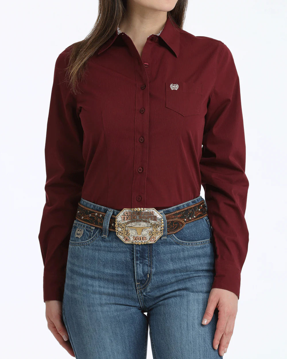 Cinch Wmns Stretch Arena Fit Button Down Shirt