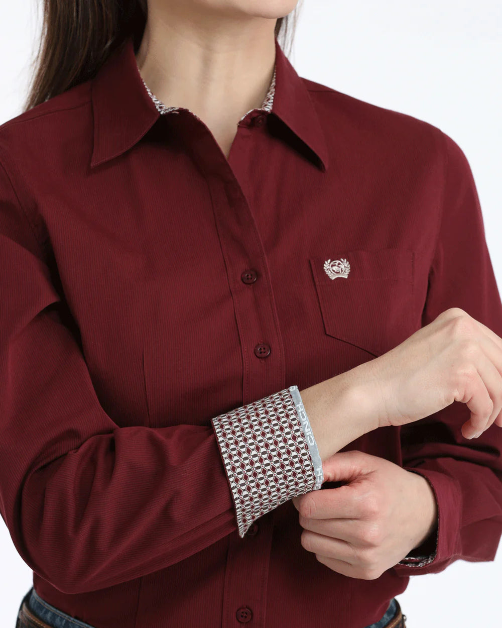 Cinch Wmns Stretch Arena Fit Button Down Shirt