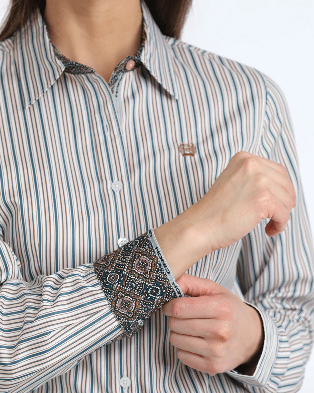 Cinch Wmns Tencel Arena Fit Button Down Western Shirt