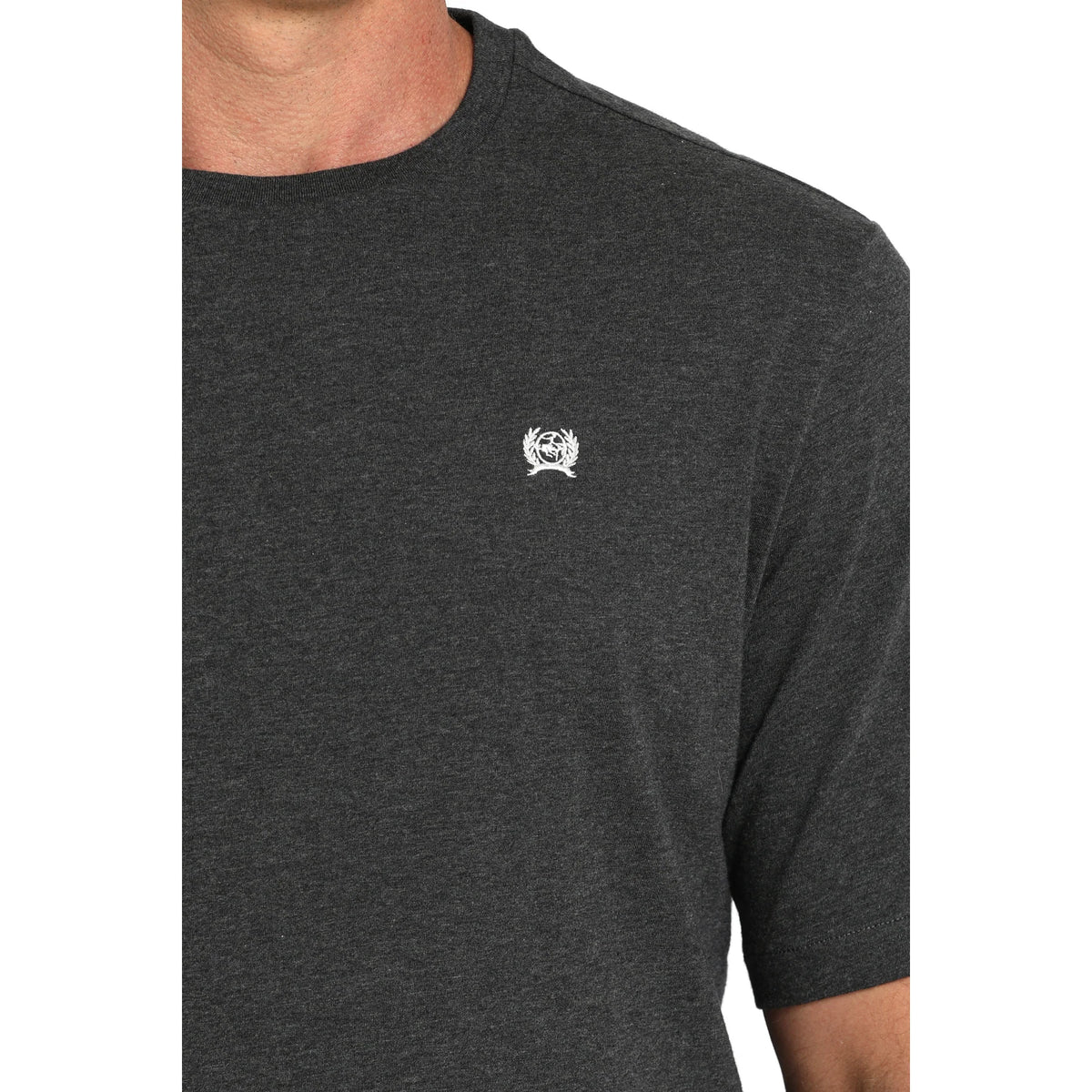 Cinch Mens Solid Logo Black Heather T Shirt