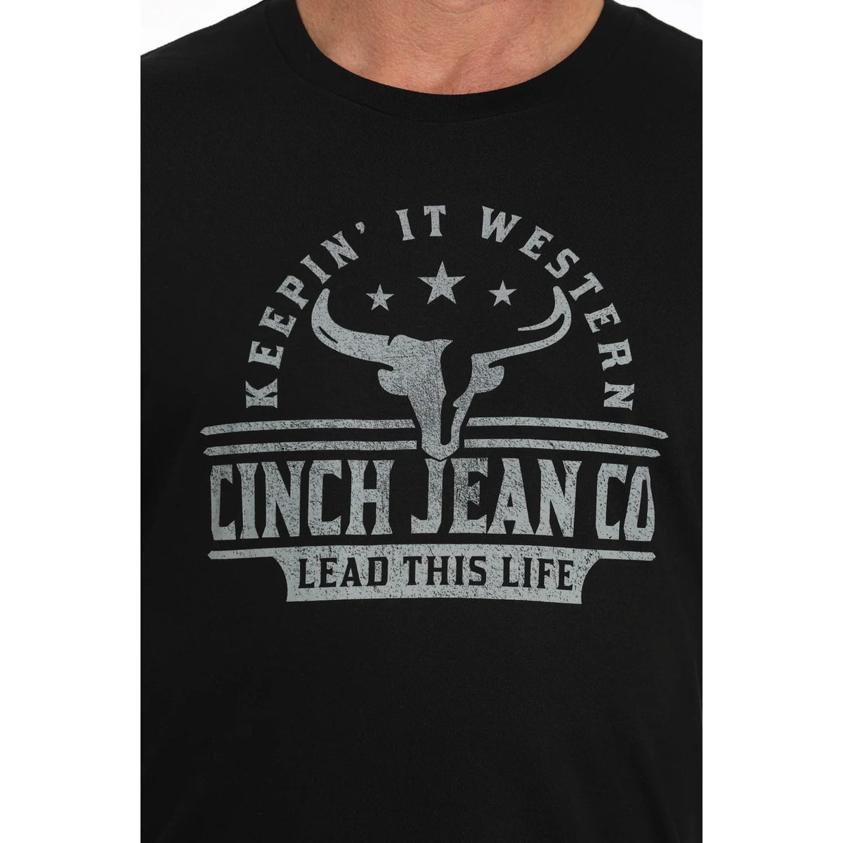 Cinch Mens Keepin it Western Black T Shirt