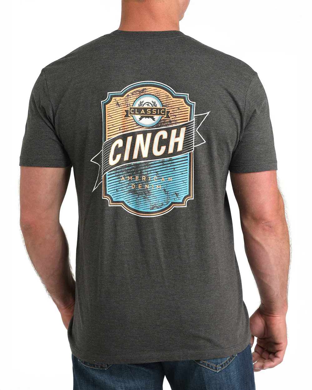Cinch Mens Graphite American Denim Tee