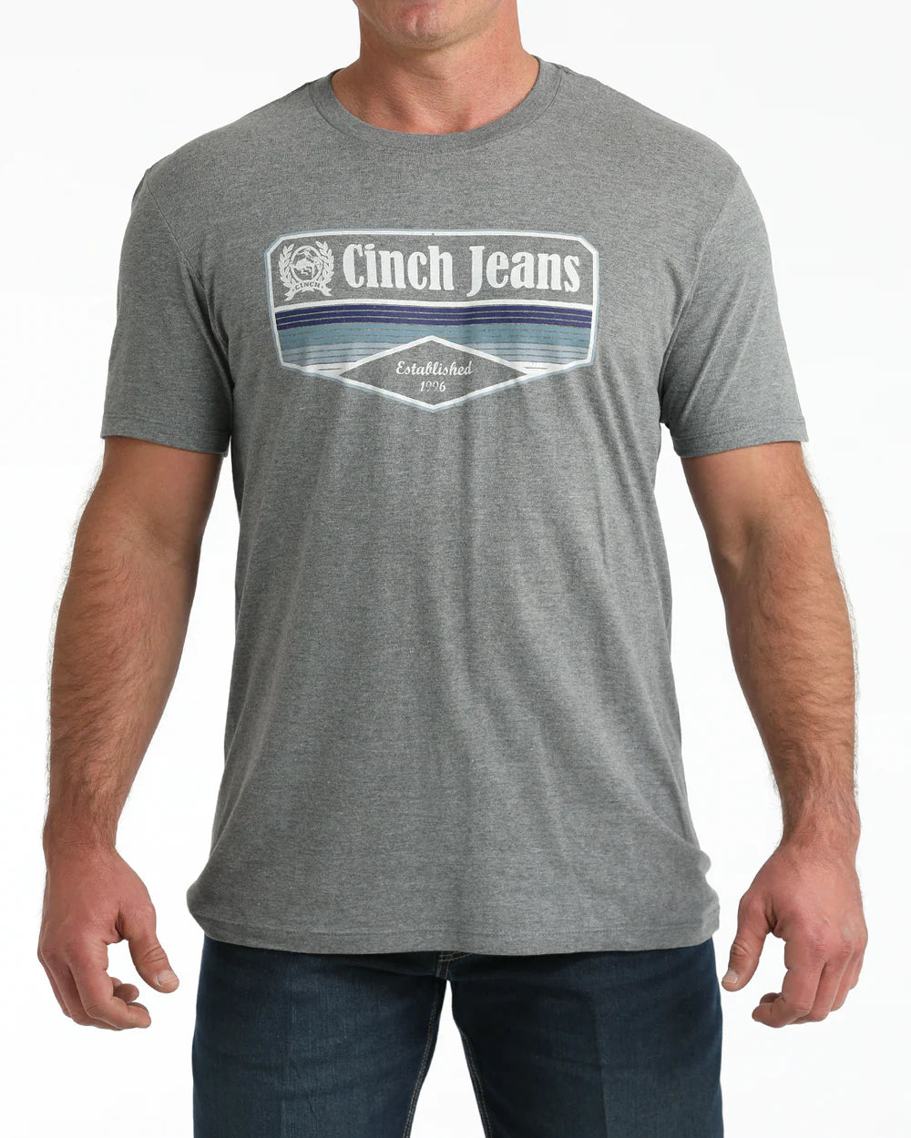 Cinch Mens Grey Jean Logo T Shirt