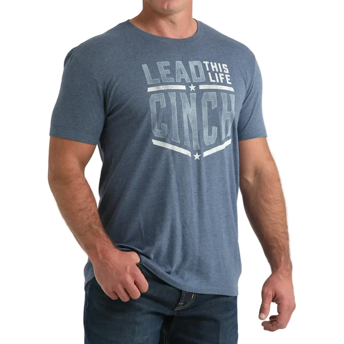 Cinch Mens Black Jersey Print T Shirt