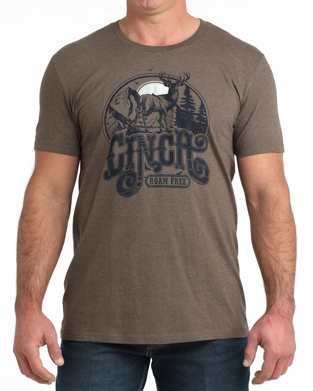Cinch Mens Roam Free Brown Graphic T Shirt