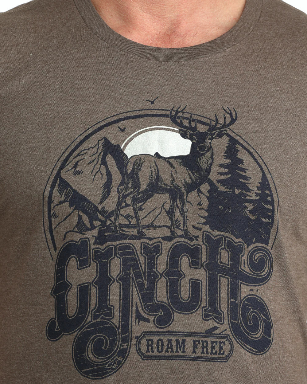 Cinch Mens Roam Free Brown Graphic T Shirt - EOFY Sale