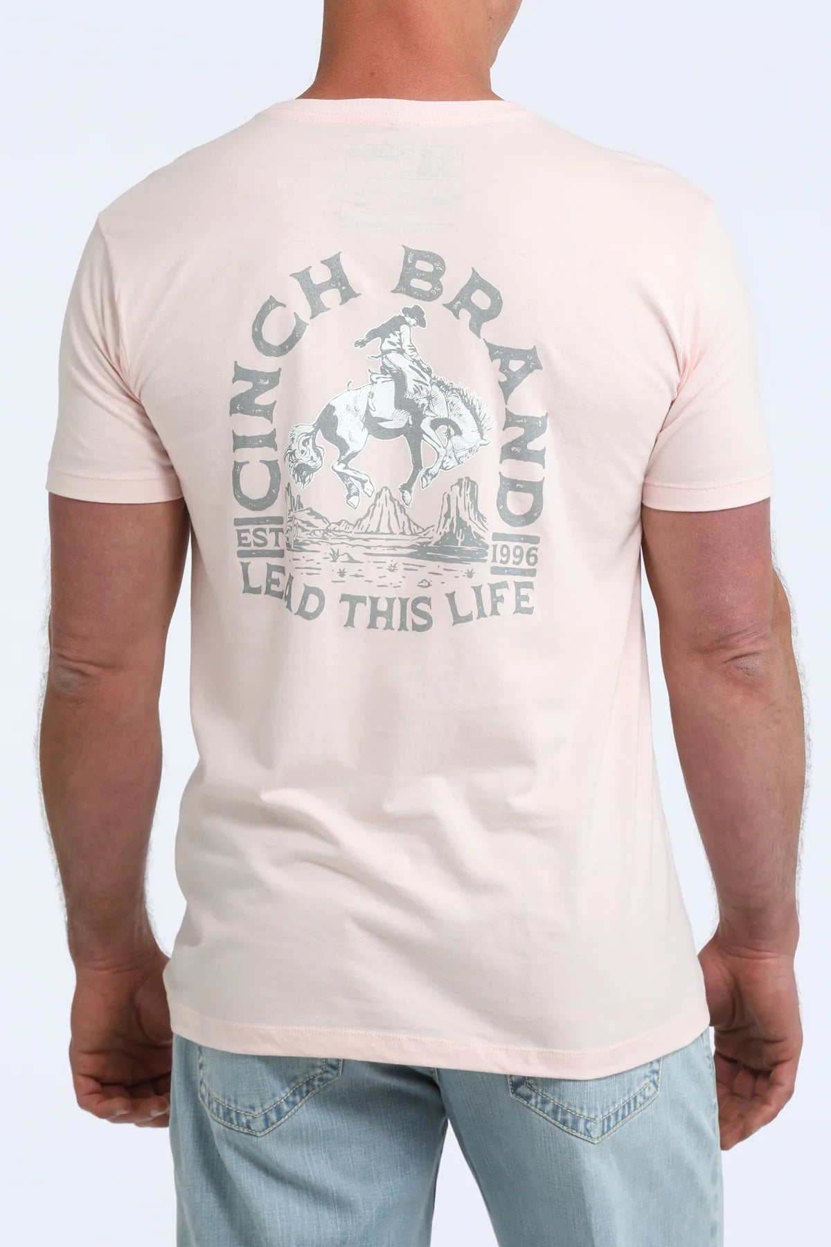 Cinch Mens Pink Graphic Tee