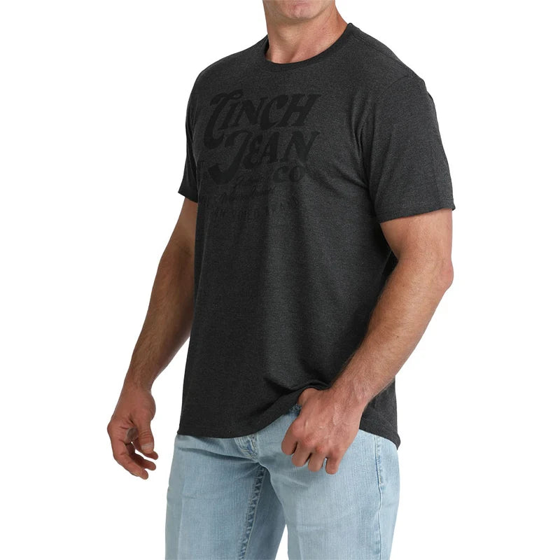 Cinch Mens Charcoal Logo Tee Shirt