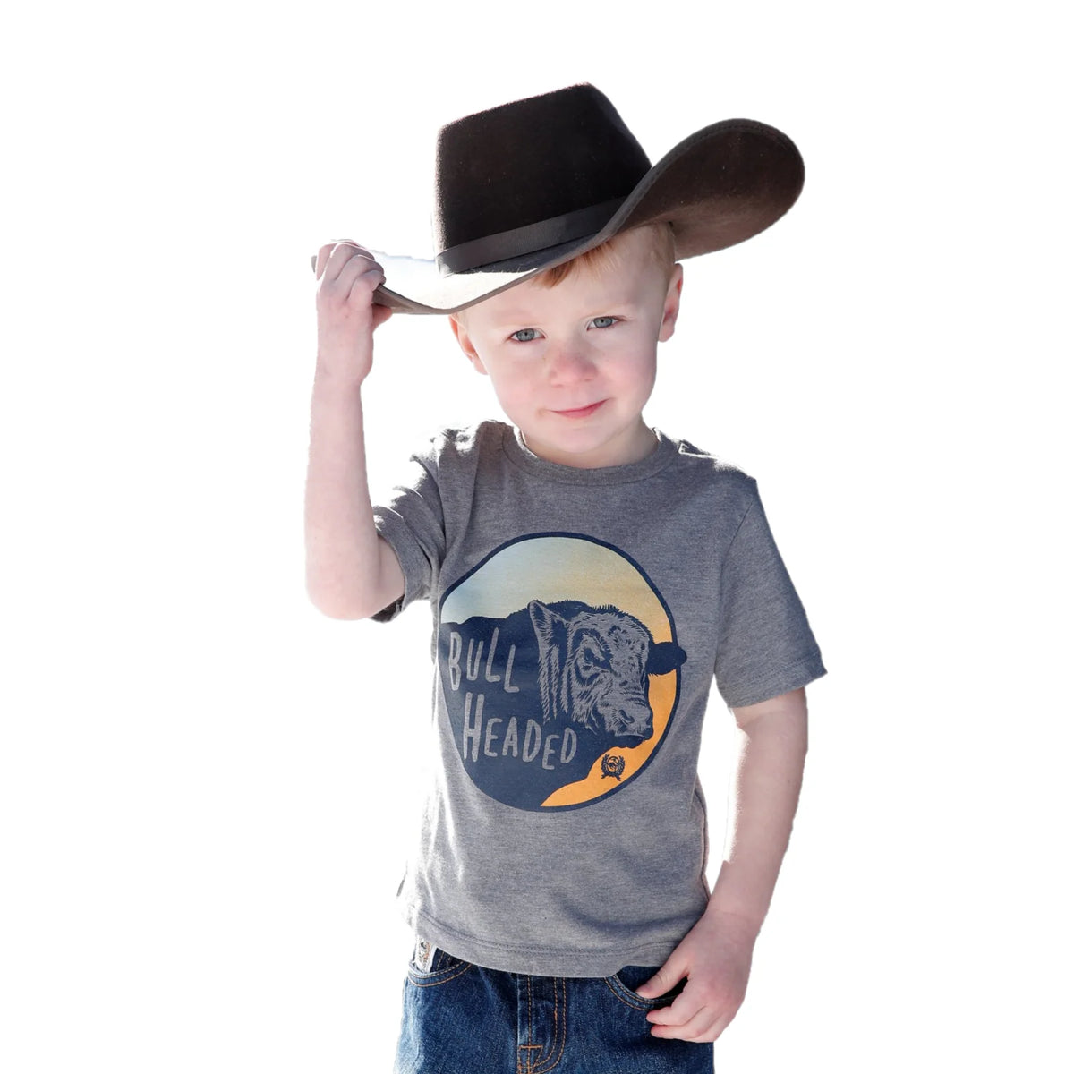 Cinch Youth Boys Grey Short Sleeve T Shirt