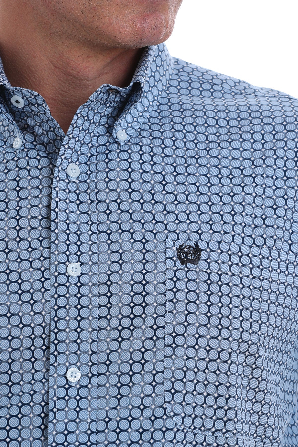 Cinch Mens Blue And White Dot Print - EOFY Sale