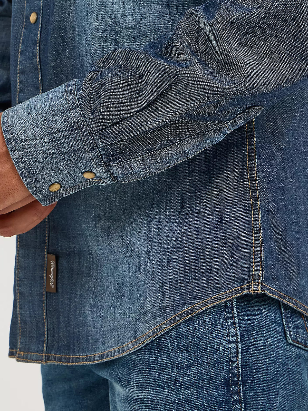 Wrangler Mns Retro Premium Denim Snap Shirt