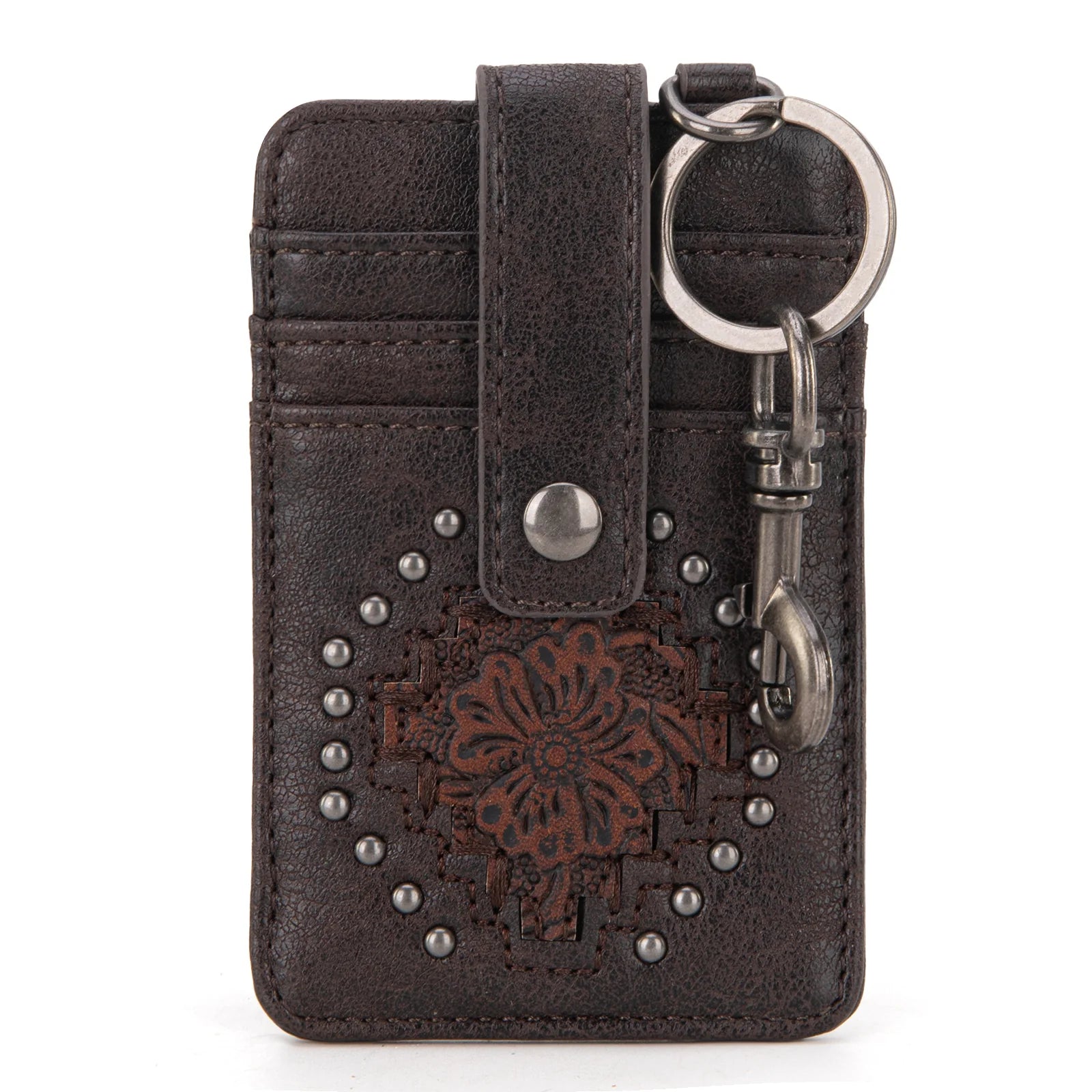 Montana West Tooled Collection Mini Key Ring Card Case