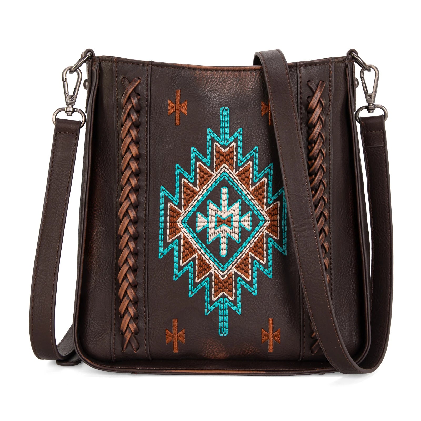 Montana West Embroidered Aztec Crossbody