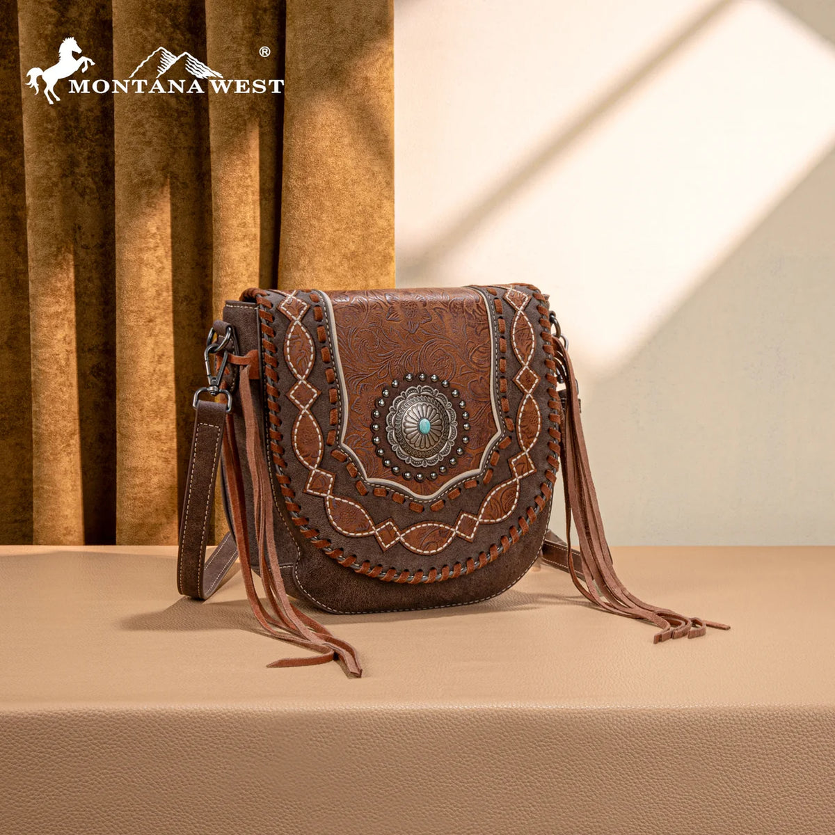 Montana West Concho Collection Crossbody