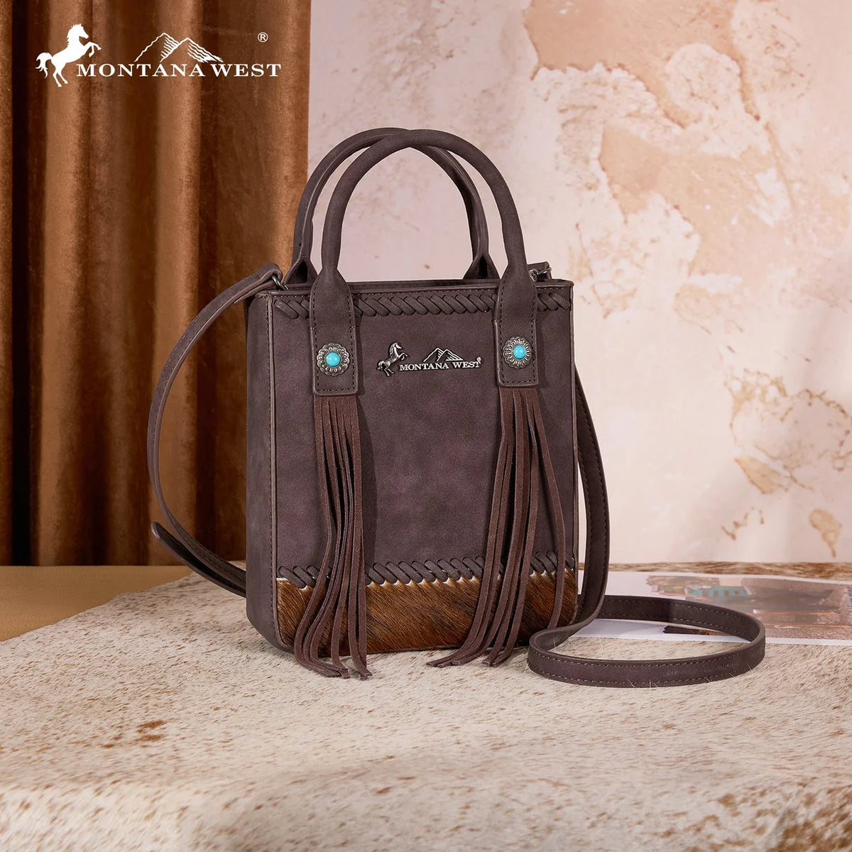 Montana West Hair On Cowhide Crossbody